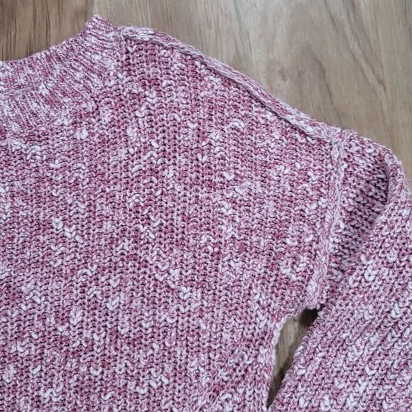 🔹️Abercrombie & Fitch Pink Variegated Knit Oversized Long Sleeve Sweater Medium - Picture 4 of 9